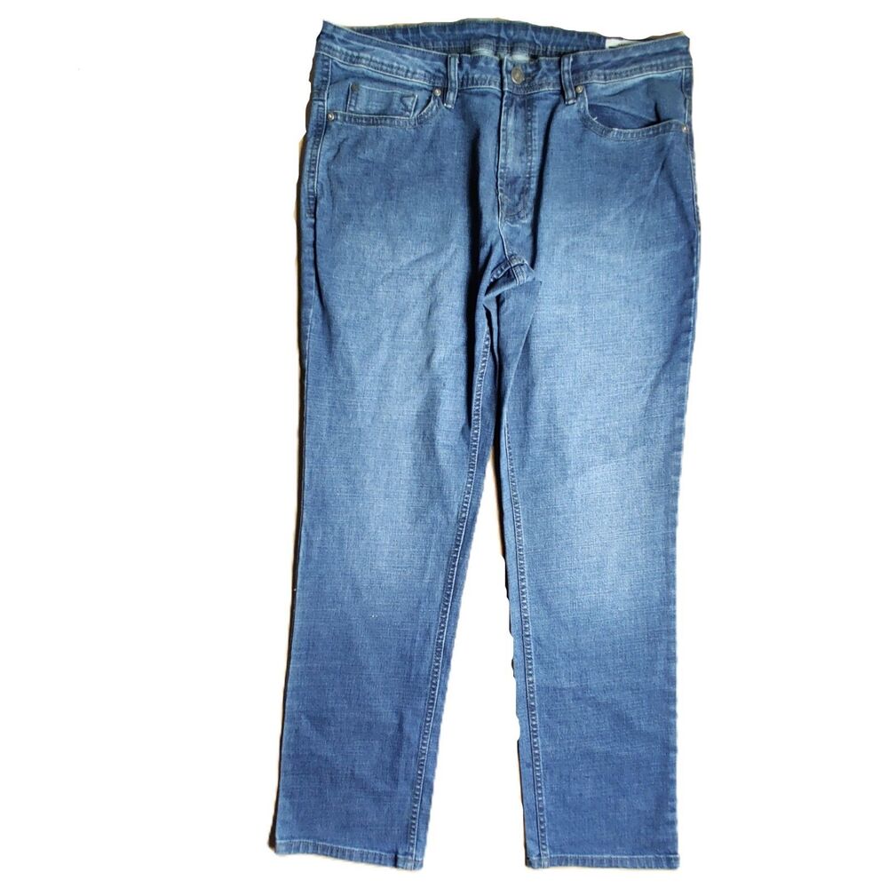 Buffalo David Bitton Jackson Straight Stretch Jeans Mens 36x32 Blue Denim
